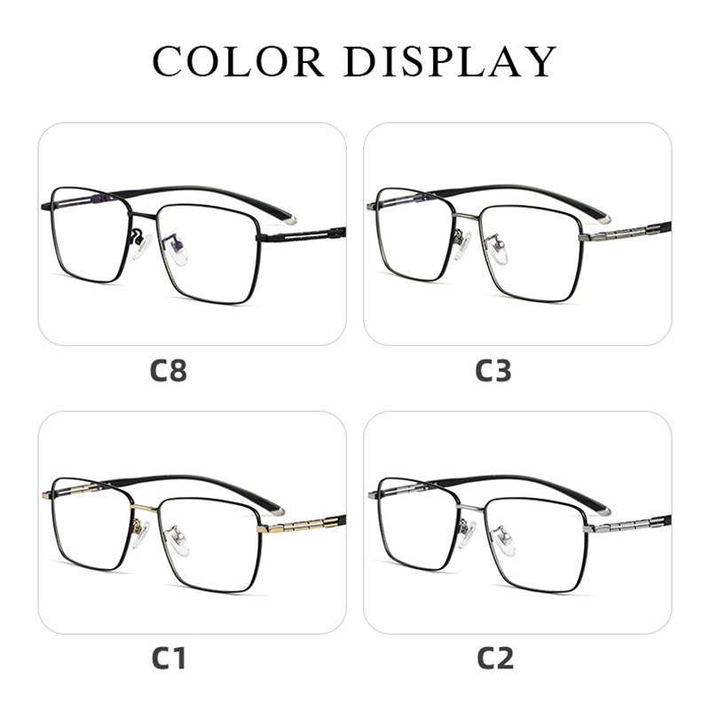 Pure Titanium Glasses Frame Optical Prescription Eyeglasses with Recipe Vacuum IP Plating Eyewear Men Styles Male Man