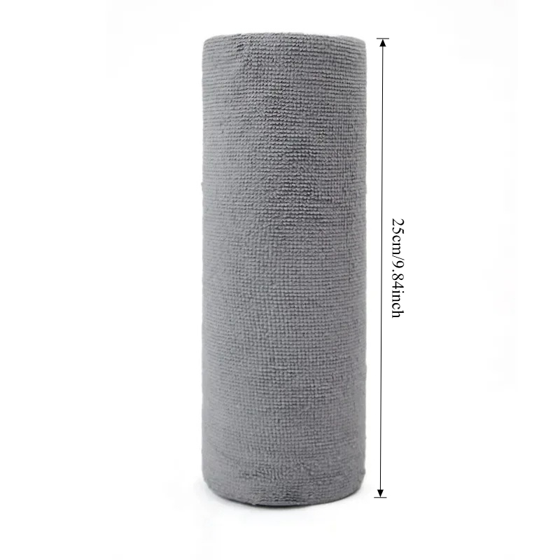 Reusable Cleaning Wipe Household Kitchen Cloth Microfiber Towel Rolls Dish Rags Wash Paper Towel Replacement 1 Roll of 20 Sheets: green