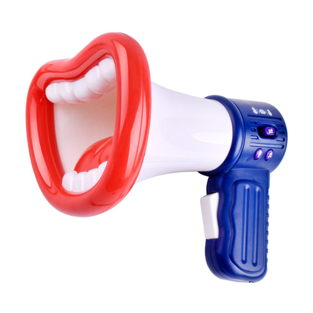 Børns stemmeskifter legetøjstrompetoptagelse mikrofonlegetøj med megafon og optagefunktion