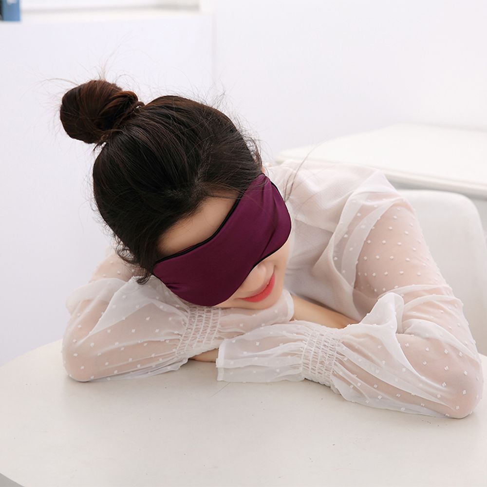 1pc blød imiteret silke søvn øjenmaske polstret skyggebetræk rejse slappe af sovehjælp polstret øjenlap øjenskygge med bind for øjnene