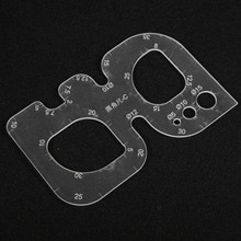 Klar akryl cirkel hörn hål sömnad mall stencil läder positioneringsverktyg läder hantverksverktyg