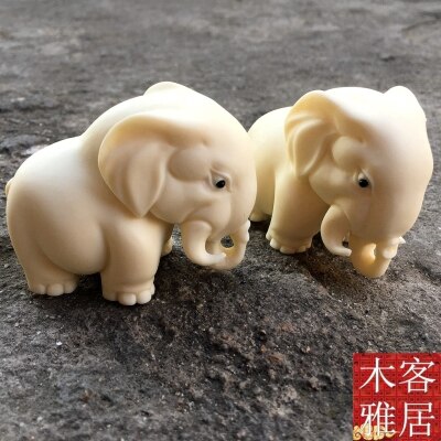 Prachtige Ivoor Fruit Olifant Ornament