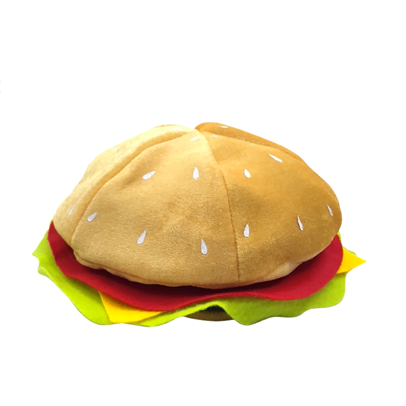 Funny Hamburger Hat,Fun Fast Food Hamburger Hat,Pizza Party Supplies Decorations,Crazy Silly Hat for Halloween: Default Title