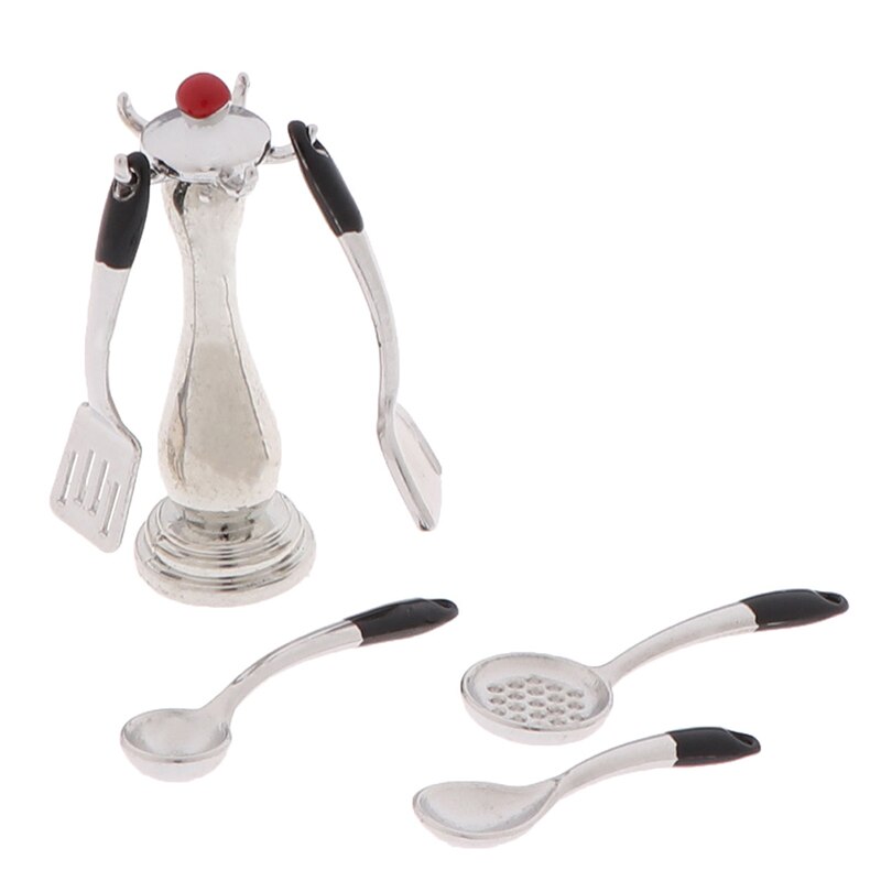 6 teile/satz Miniatur Mini Kochgeschirr Werkzeuge Halfter Miniaturen 1:12 Küche Puppenhaus Spielzeug DIY Puppenhaus Zubehör Bausatz