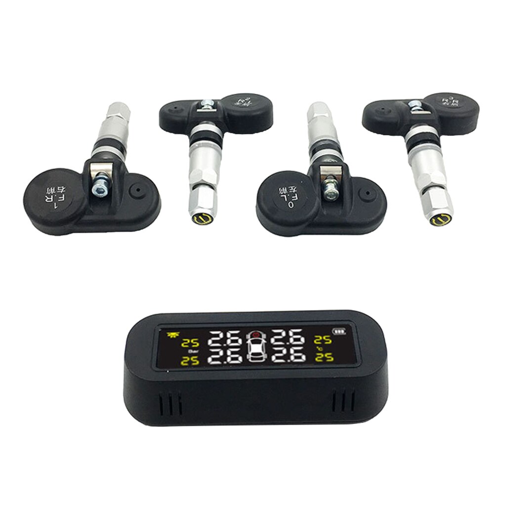 Solar TPMS Car Tyre Pressure Monitoring & 4 Wireless Internal Sensors Tester