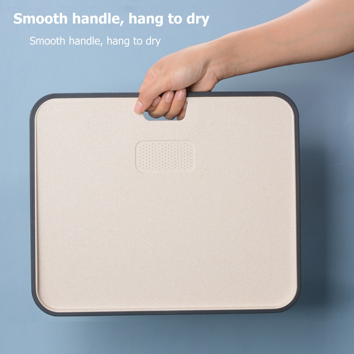 Wheat Straw Chopping Board Multi-function Cutting Board Non-slip Fruit Cutting Board Double-sided Chopping Block for Home