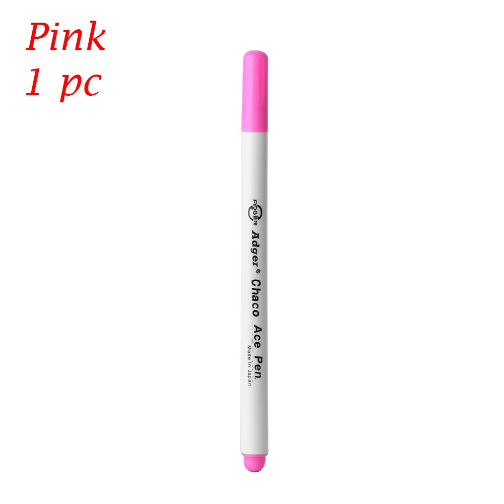 Rotulador de tinta con ojal de 30mm para escuela, material de oficina, marcador de tinta soluble en agua para punto de cruz, herramienta de bordado de tela borrable, 1/4 Uds.: Pink1