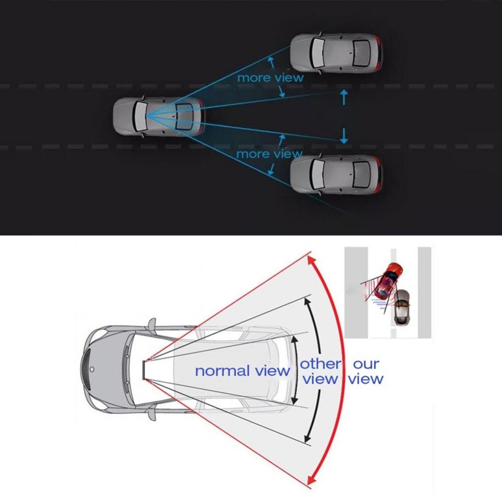 60% 1Pc Universal Car Auto Blind Spot Mirror Wide Angle Adjustable Safety Rearview