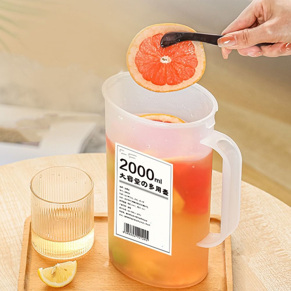 1.6l/2l kaldtvannskanner gjennomsiktig stor kapasitet fruktte drikkevannskjele med håndtak høytemperatur juicebøtte