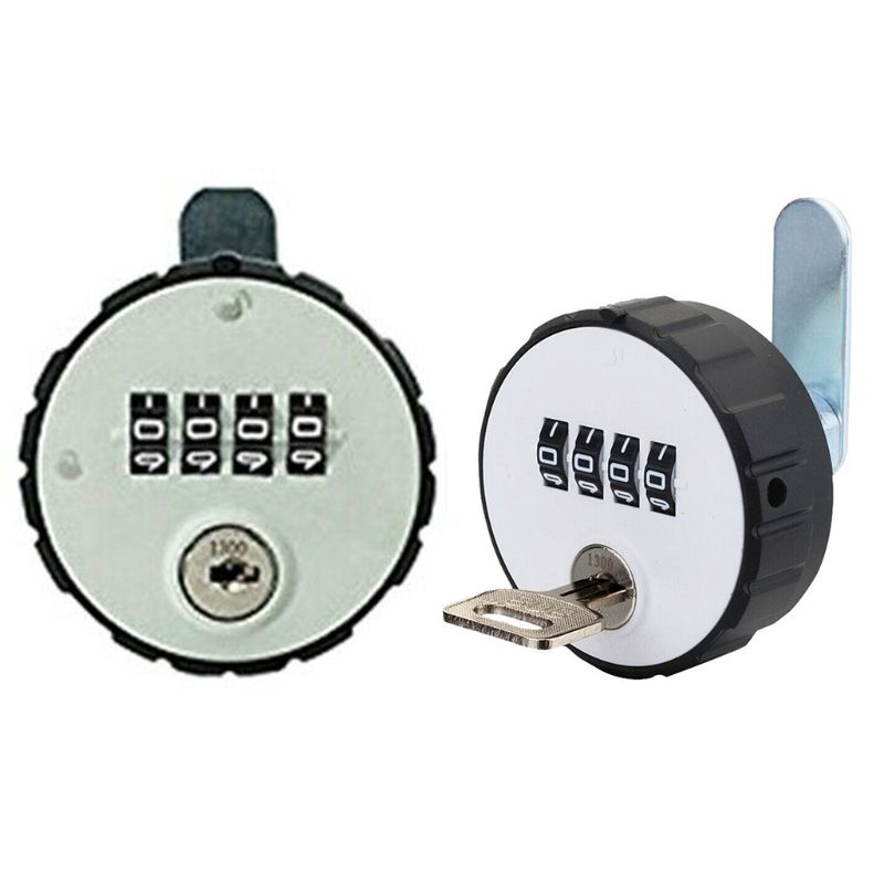 Combinatie Kast Cam Lock 4 Digitale Ronde Hangslot Met Sleutel Lade Deur Gym School Locker Met Sleutel Reset Beveiliging Voor