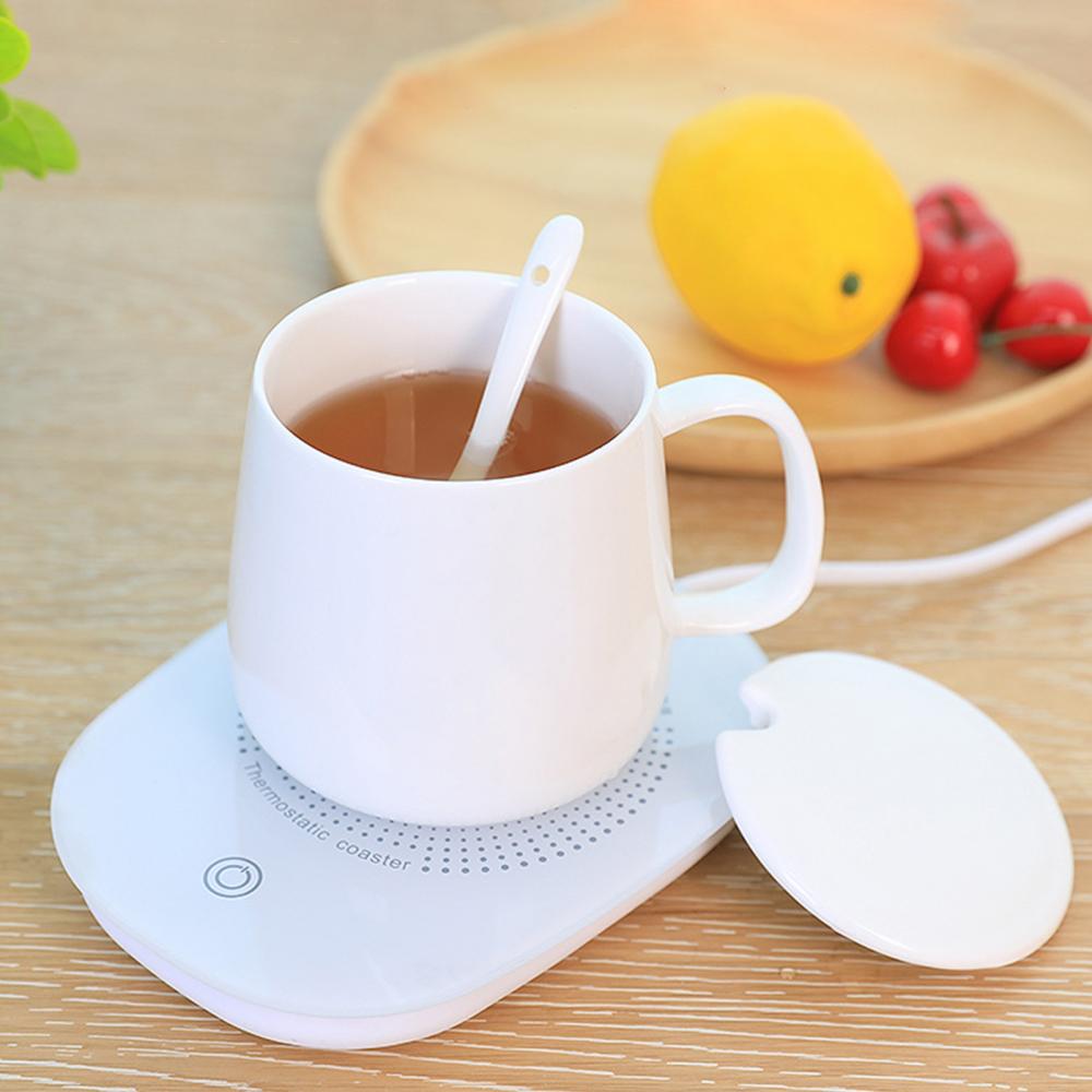 Heating Cup Mat USB Powered Thermostatic Gravity Sensor Coaster Warmer Heating Cup Holder Mat Mug Heater Coffee Mug Cup Warmer
