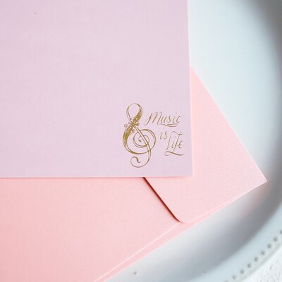 Pink Romantic 5 Letter Paper+5 Envelopes Set Bronzing Letter Paper Envelopes for Scrapbooking Love Letter: 6