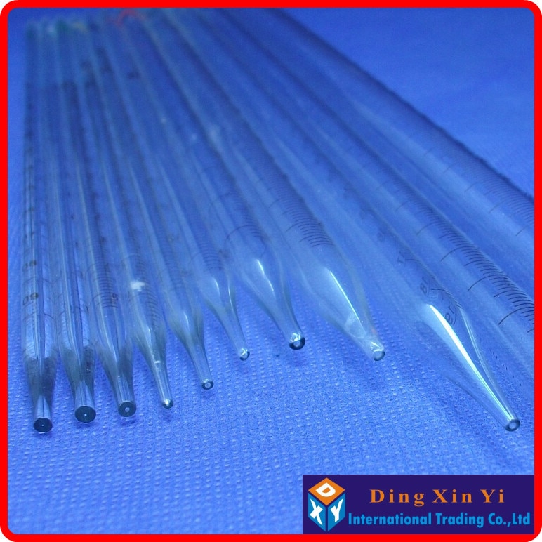 (5 pieces/lot) 0.2ml Glass measuring Pipette with coding gand,glass burette,resolution 0.002ml,graduated pipette