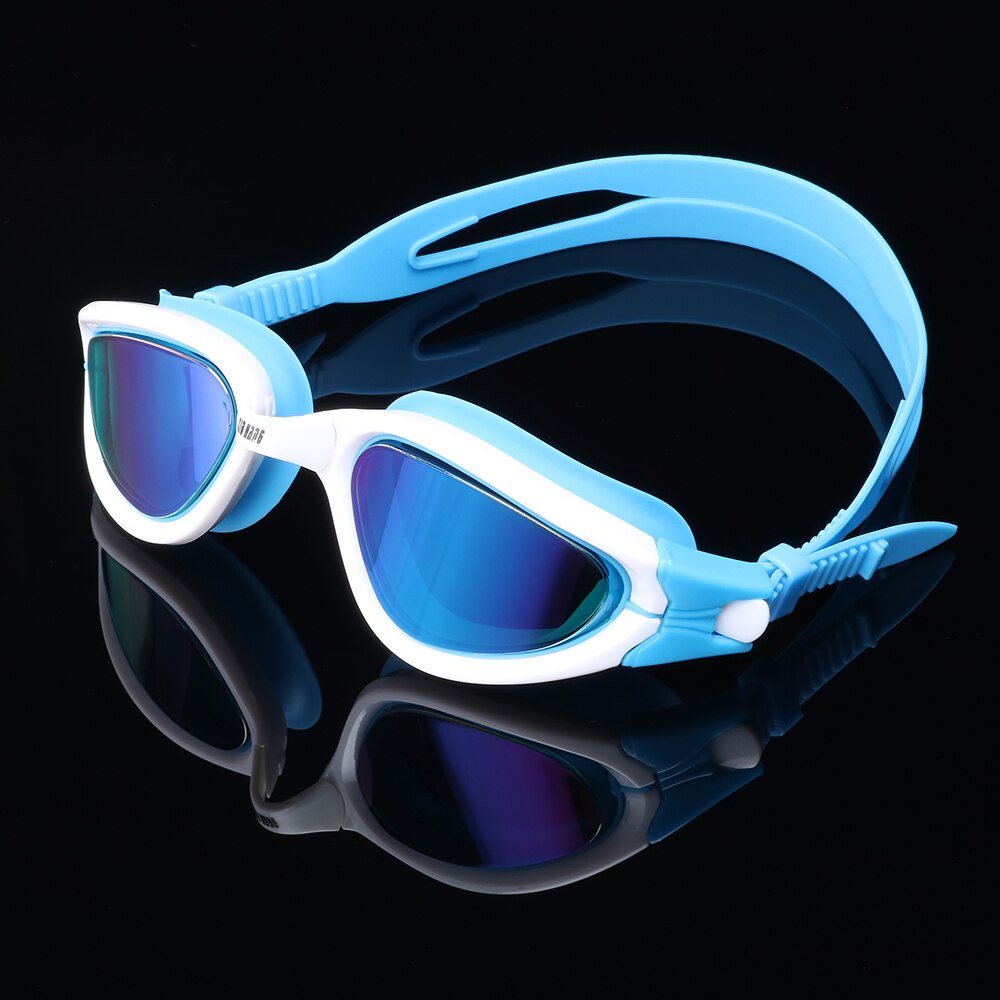 Competition Swimming Goggles Anti-fog Swim Glasses for Men Women Waterproof UV Protection Adult Pool Glasses: Sky Blue