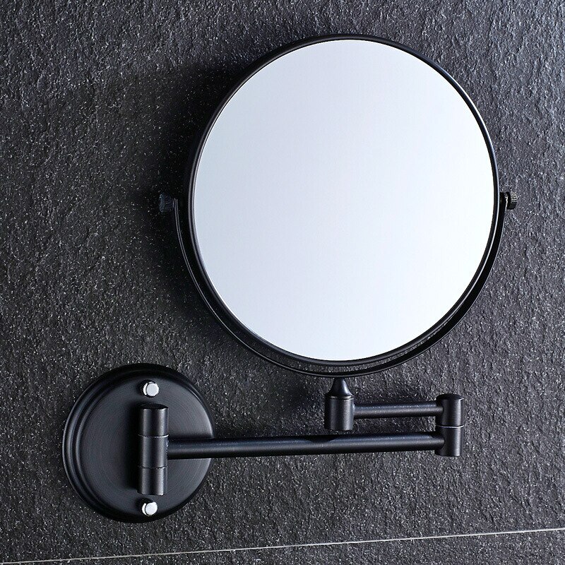 Punch-Free Bathroom Mirror Rotating Mirror/Double-Sided 3-Fold Enlarged Mirror Wall Hanging