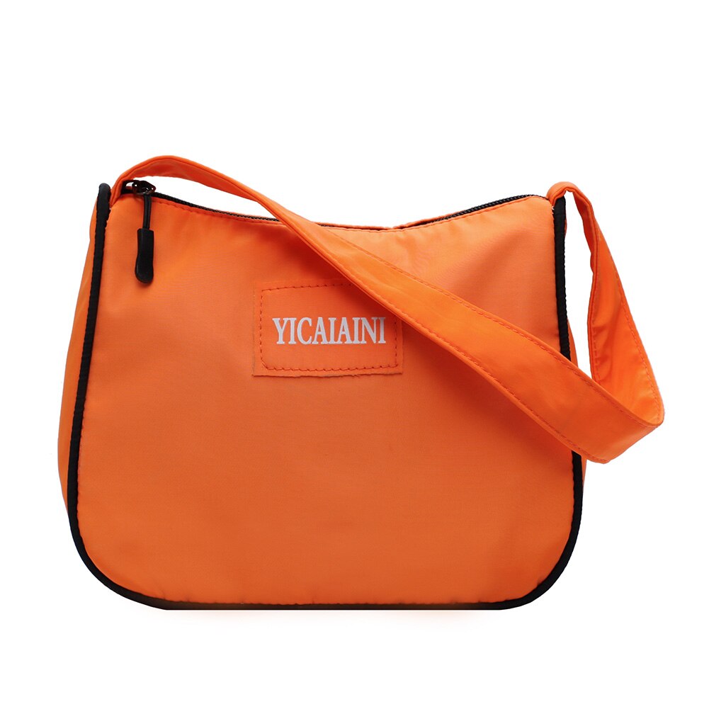 nylon uformelt kvinner håndvesker bokstaver mønster skulder handleposer holdbare butikk capcity totes: Oransje