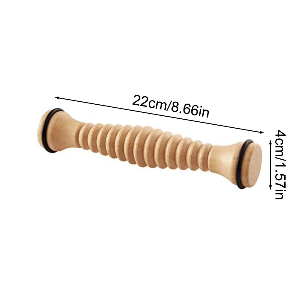 Wooden Massager Body Back Wooden Foot Roller, Foot Massager for Plantar Fasciitis, Stress Relief, Relaxation: Ivory