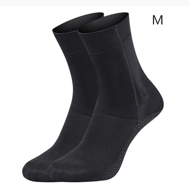 1 par meias de surf engrossar respirável anti-coral manter botas de mergulho quente para esportes aquáticos health99: black  M