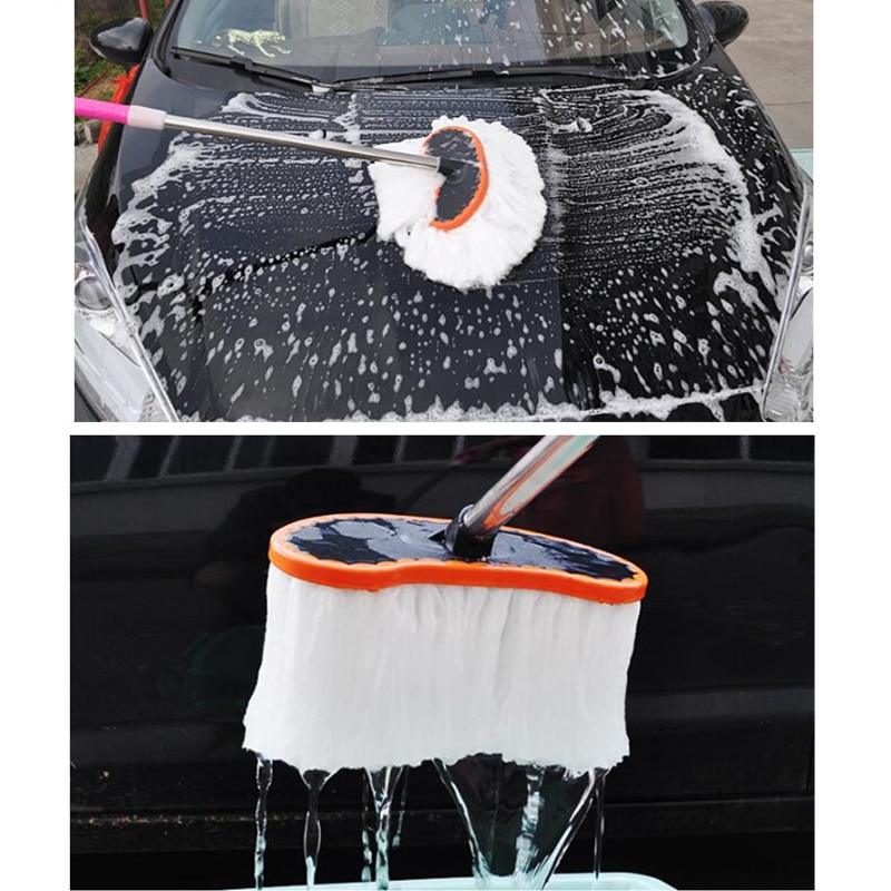 Justerbar bilvask børste aftørring moppe bil rengøringsværktøj leverer klude børster biler vasker børster bil rengøringsprodukter