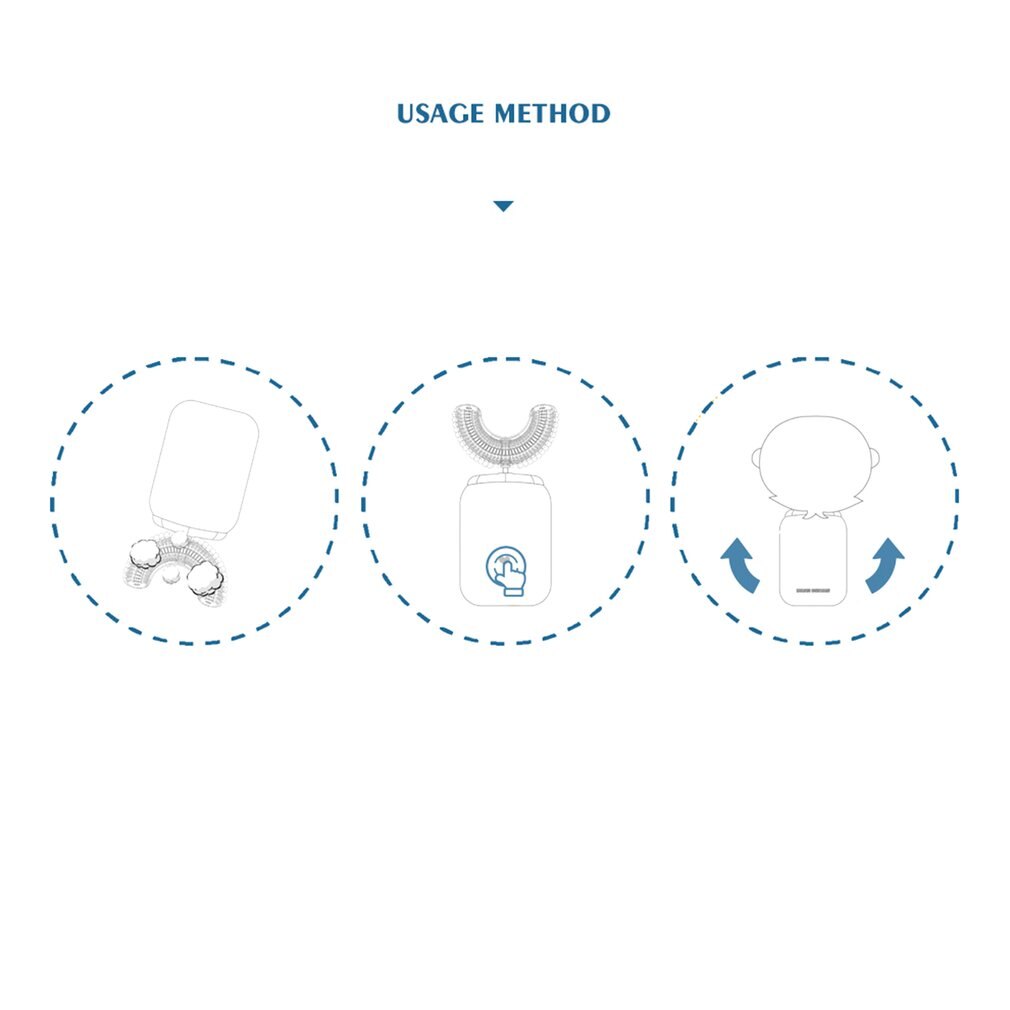 Bonito crianças escova de dentes elétrica u-shaped querida unicórnio à prova dwaterproof água automática ultra-sônica recarregável escova de dentes