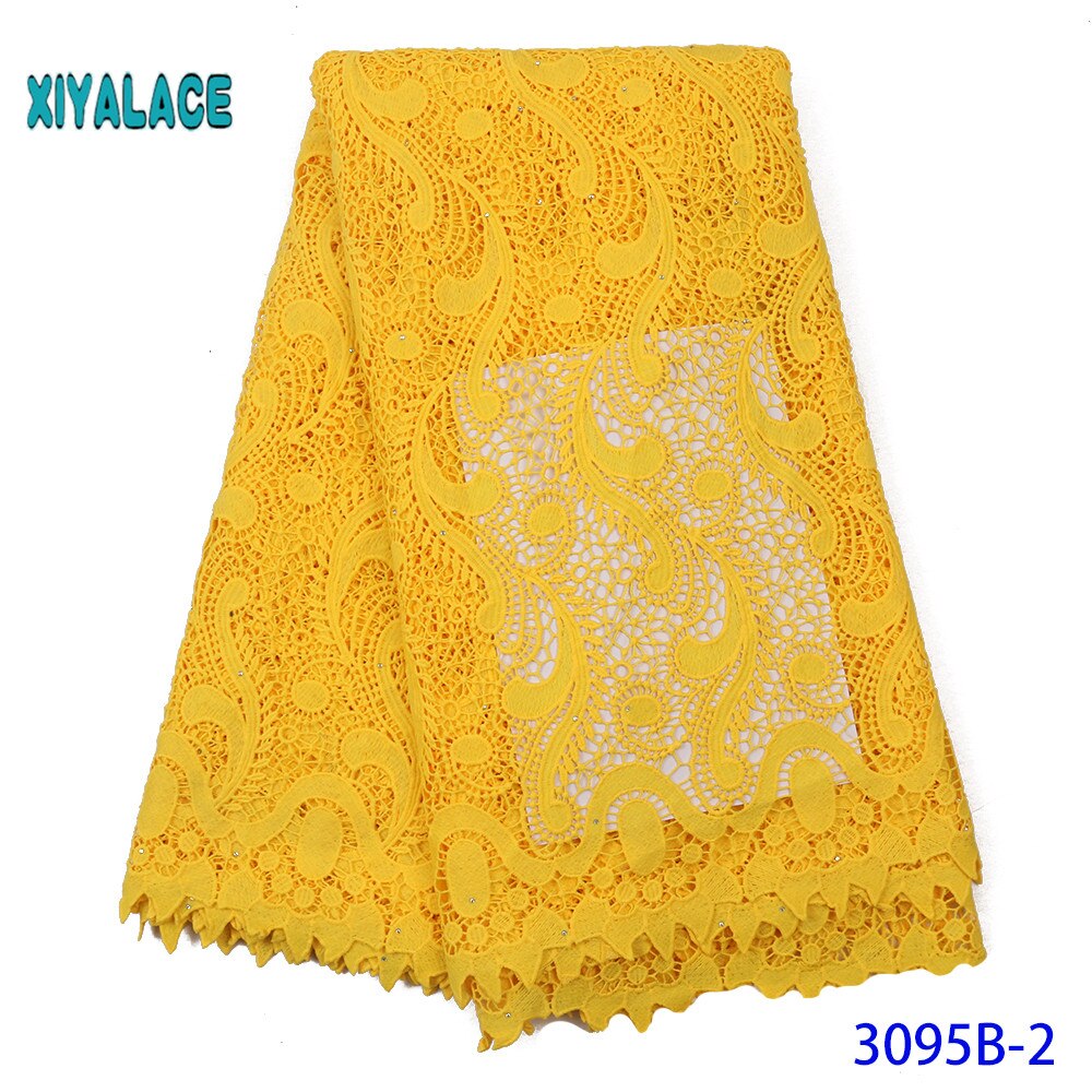 Nigerian African Lace Fabrics 5Yards Guipure Lace Fabric African Cord Lace Fabric For Wedding Dress French Lace