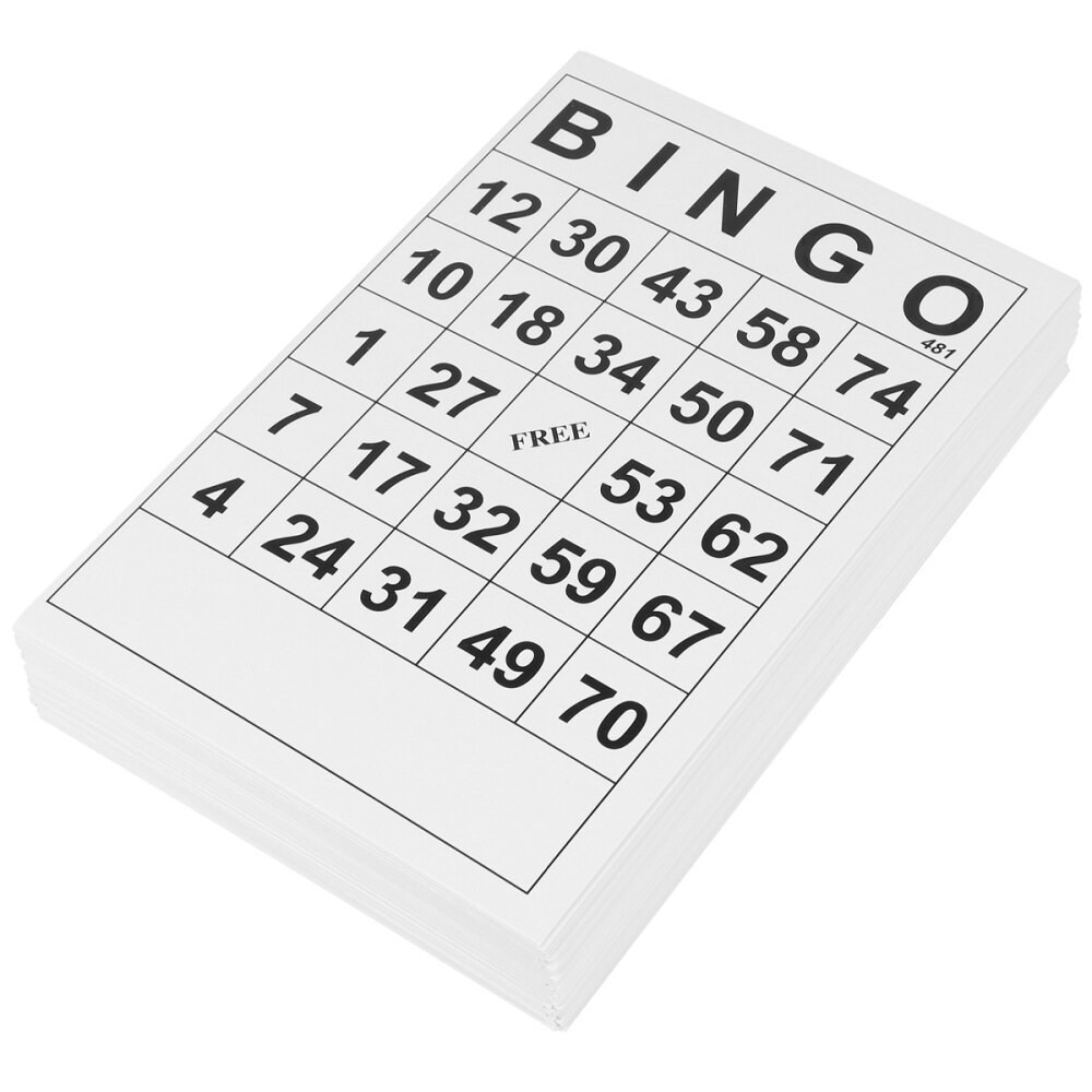 60Pcs Bingo Game Bingo for Fun Intellectual Development Plaything (White)