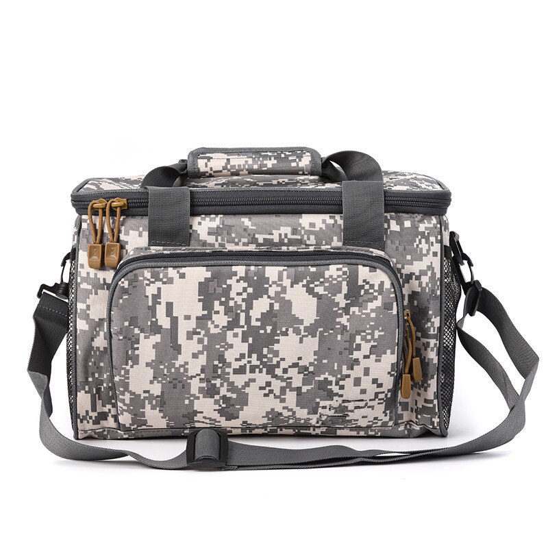 Large Waterproof Fishing Tackle Bag Pesca Case Bait Box Shoulder Strap Pocket Fishing Gear Canvas Bag three color optional: Camouflage