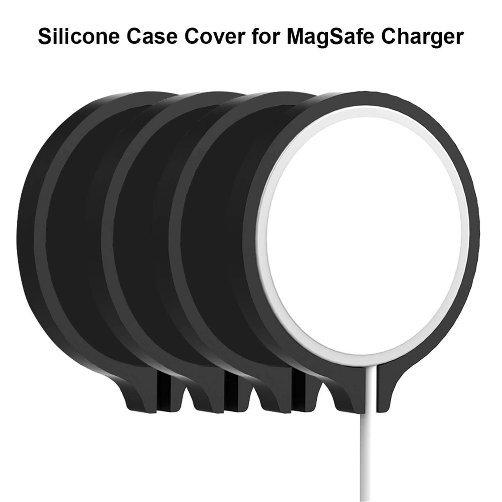Voor Magsafing Draadloze Oplader Siliconen Beschermhoes Magsafing Opladen Voor Iphone 12/12 Pro/Mini Shockproof Protector Cover