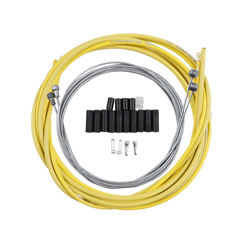 Universal MTB Brake/Shift Cable&Housing Group Sets For Road Bike Bicycle Shift Gear Derailleur/Brake kits Wire Tube Line Hose: 1set yellow