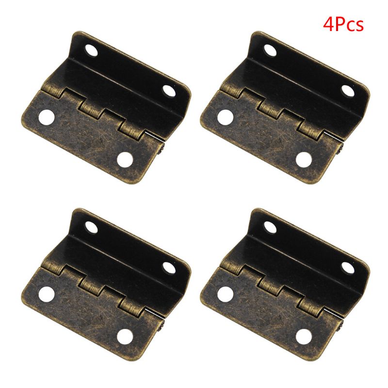 Bisagra de puerta de armario para equipaje, cajas de madera para joyería, bisagras Vintage, decoración para muebles para hogar con 4 agujeros, Uds.: Bronze