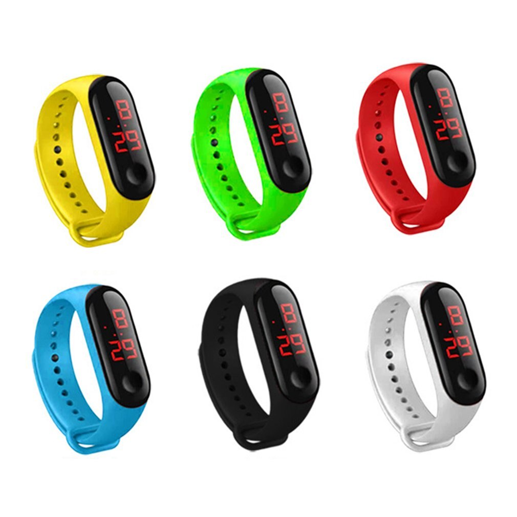 Led digitaal horloge met licht touchscreen, polshorloge voor kinderen, elektronisch horloge met led-sportarmband voor mannen en vrouwen