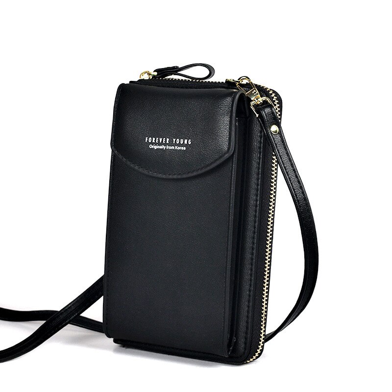Pu Luxe Handtassen Vrouwen Tassen Voor Vrouw Dames Handtassen Vrouwen Crossbody Tassen Purse Clutch Telefoon Portemonnee Schouder tas: Black