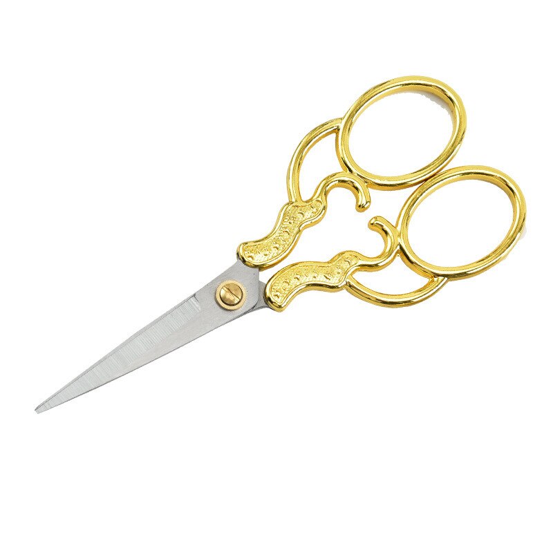Tijeras de artesanía de Oro Retro para costura y artesanía, tijeras de papel Vintage afiladas, herramientas de costura, tijeras de bordado,: Golden