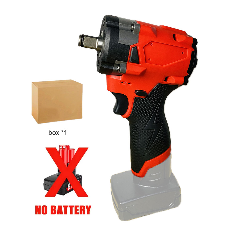 Milwaukee 12v akku-schraubenschlüssel, kleiner elektrischer schraubenschlüssel, bürstenloser 1/2 "-akku-schraubenschlüssel, schraubendreher, schlagbohrmaschine, wiederaufladbare elektrowerkzeuge: Default Title