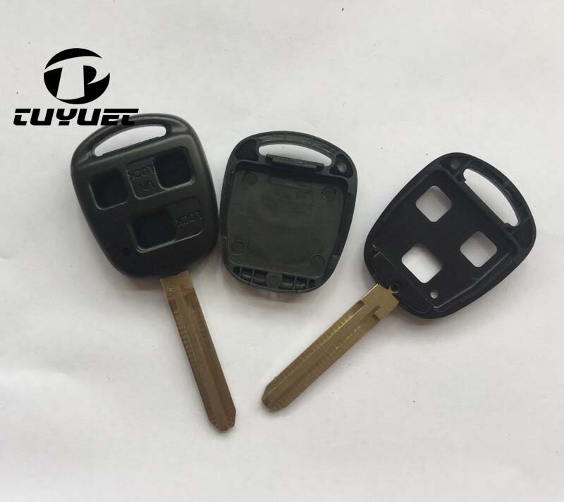 3 knoppen Afstandsbediening Sleutel Shell Voor Toyota Camry Autosleutels Blank Case Met TOY43 Blade