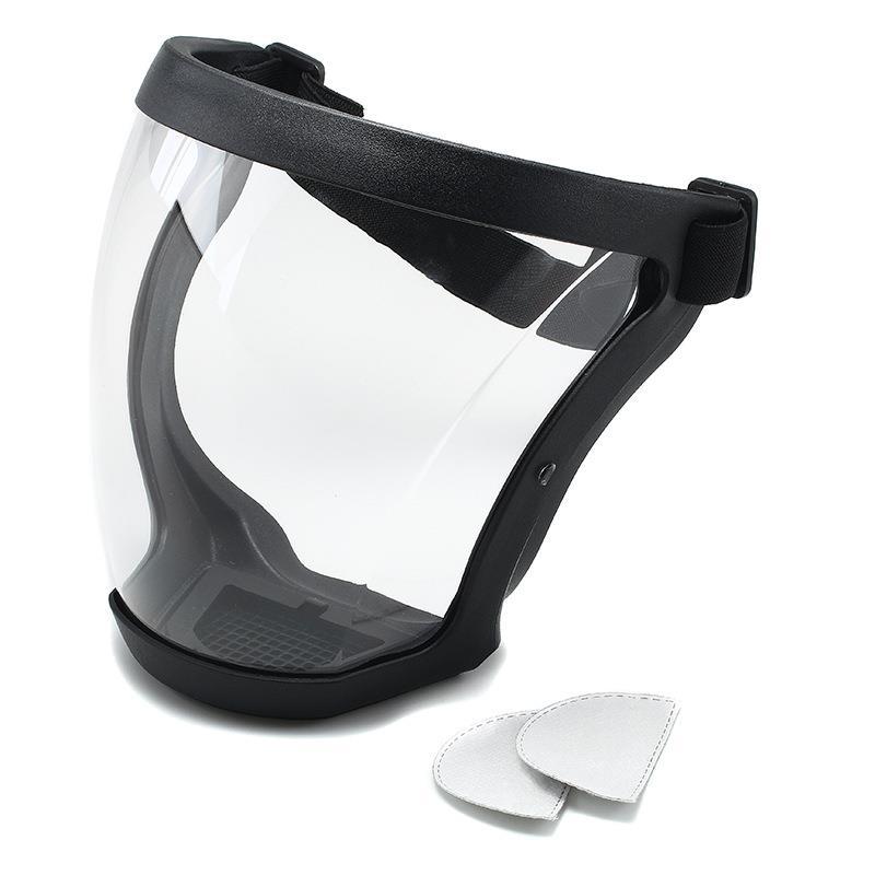 Beschermmasker Transparant Gezichtsbeschermer Gezicht Gezichtsmasker Beschermend Buitenveiligheidsmasker Hoofdbedekking Bescherming Spatwaterdicht: Blauw