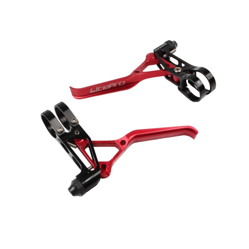 Litepro Fahrrad Bremshebel LP Ultraleicht 64g CNC Aluminium Legierung V Brems Griff Hebel für Faltrad Rennrad kleine Rad: rot Schwarz