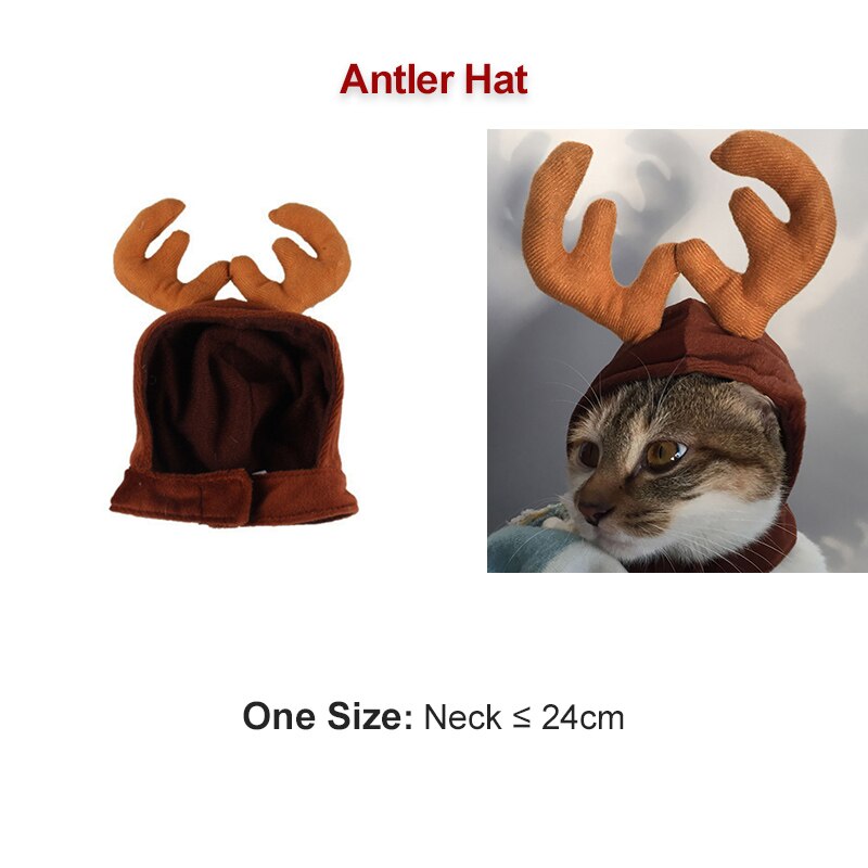 Christmas Elk Headband For Cats Hair Decorations For Dogs Cat Accessories Halloween Pet Supplies Funny Photos Props: Elk Hat