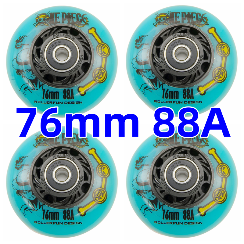 Rueda de patín de 80mm, 78a, 80a, 82a, 84a, 85a, incluye rodamientos,: Azul