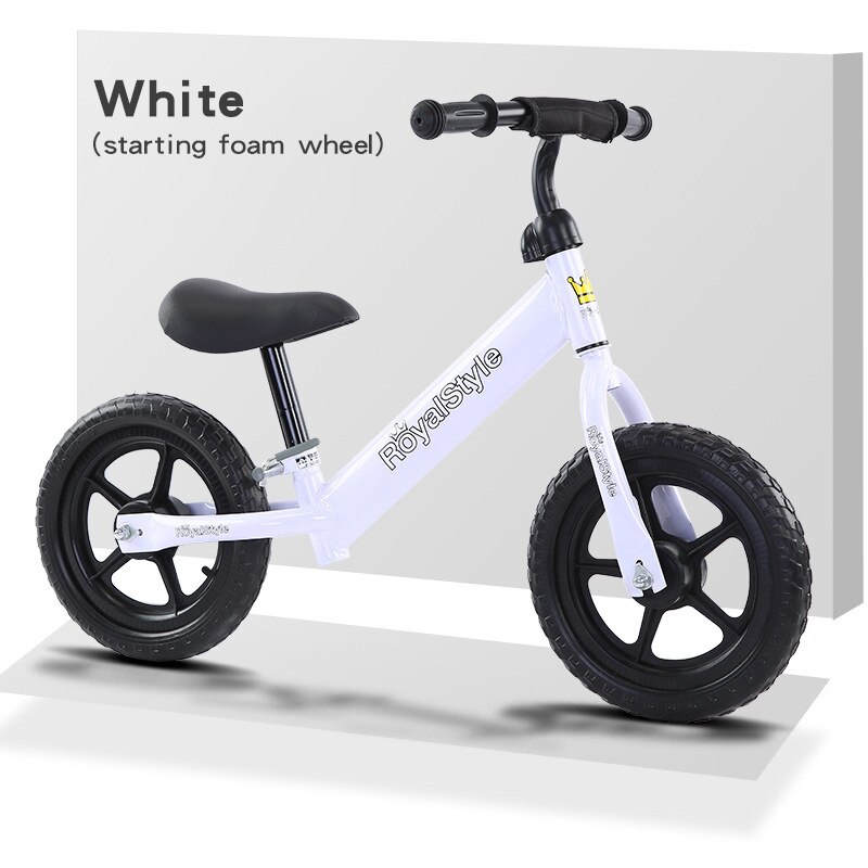 Bambini Bici Equilibrio Dei Bambini Ruota di Bicicletta Auto Scivolo No Pedale Della Lega di Alluminio Della Bici Del Bambino di Scooter Bambini Sport All'aria Aperta Giocattolo Z28: foam white