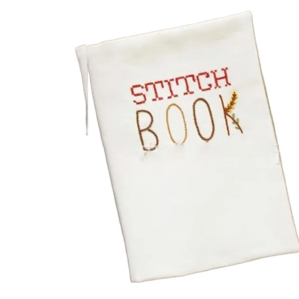 Imitation linen DIY Stitch Book With Embroidery Stitch Name Enhance Your Crafting Skills Embroidery Stitch Book Portable: Light Grey