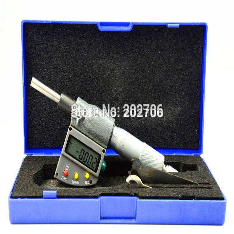 0-25mm/0-1cal elektroniczny mikron mikrometr głowa 0.001mm cyfrowy mikrometr głowa elektryczny metr głowa