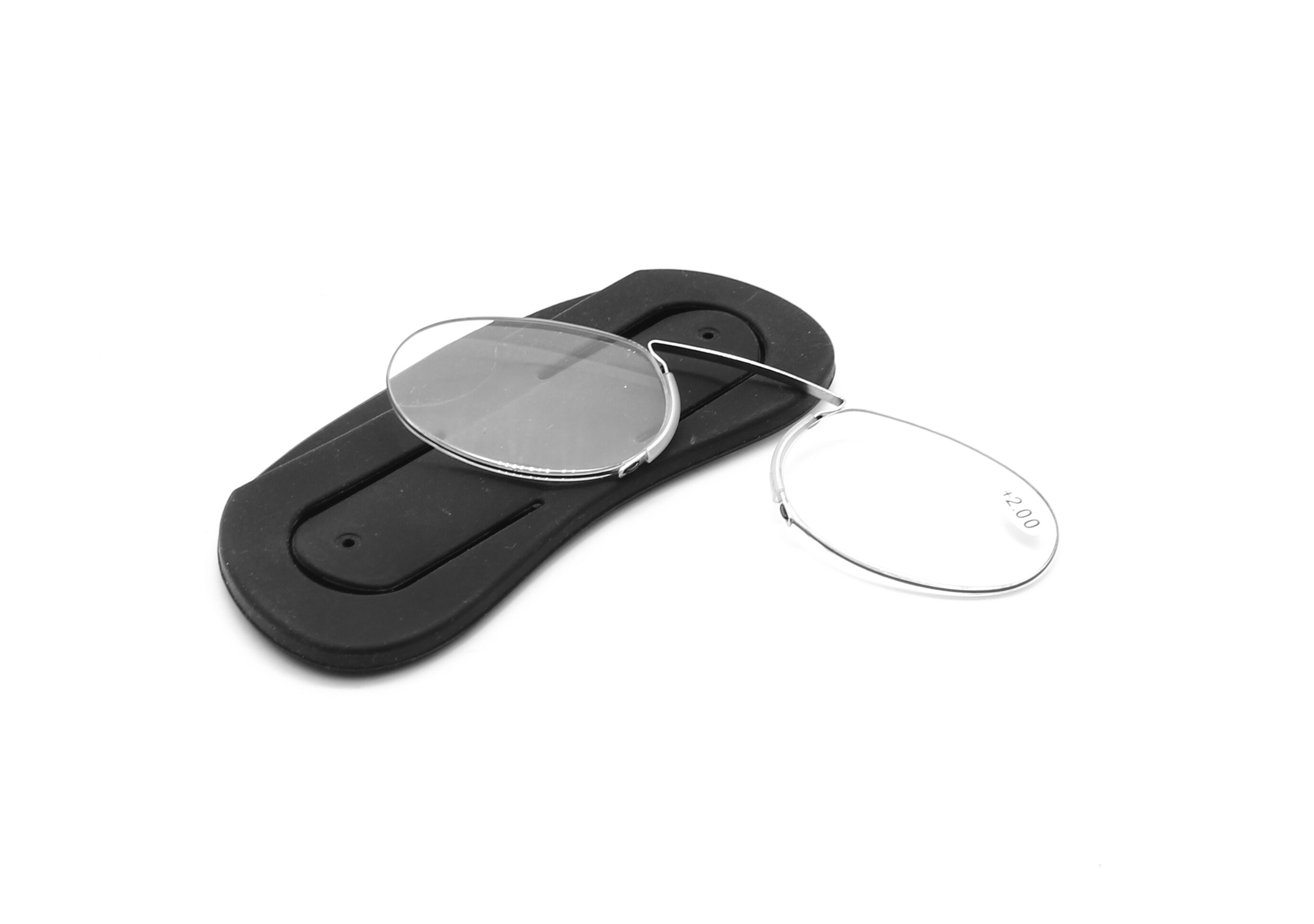 Pince-nez Mini Nose Women Readers Mens Reading Glasses Man Presbyopia Glasses 1.0 1.5 2.0 2.5 3.0: +250 / black