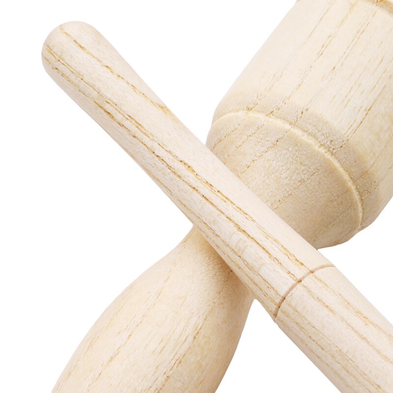 Houten Muziekinstrument Voor Kinderen Kid Speelgoed Geluid Buis Kleine Single-Threaded Ring Percussie Cilinder Kwaken Kikker Vat