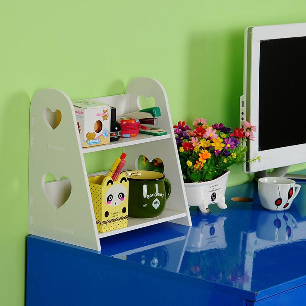 Desk Organizer Shelf Perfect For Book Shelf, Make Up Display Storage Rack #1