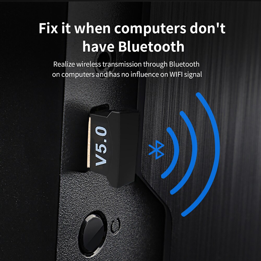 USB Bluetooth 5.0 Adapter Transmitter Bluetooth Receiver Audio Bluetooth Dongle Wireless USB Adapter for Computer PC Laptop A