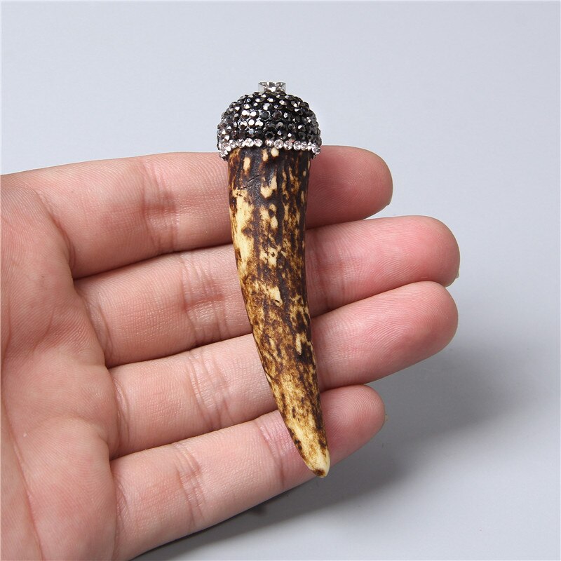 Vintage étnico touro crânio vaca osso pingente de dente crânio charme pingente para fazer jóias masculino feminino neckalce encontrando bravo guerreiro: 7