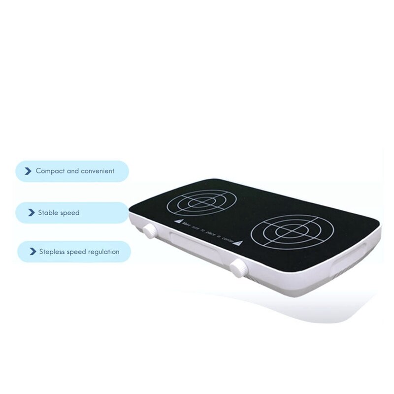 Top 2 Independent Working Panel Lab Mixer,1L+1Lstirring Capacity,200-4000RPM Adjustable Speed, Fast Stirring Machine