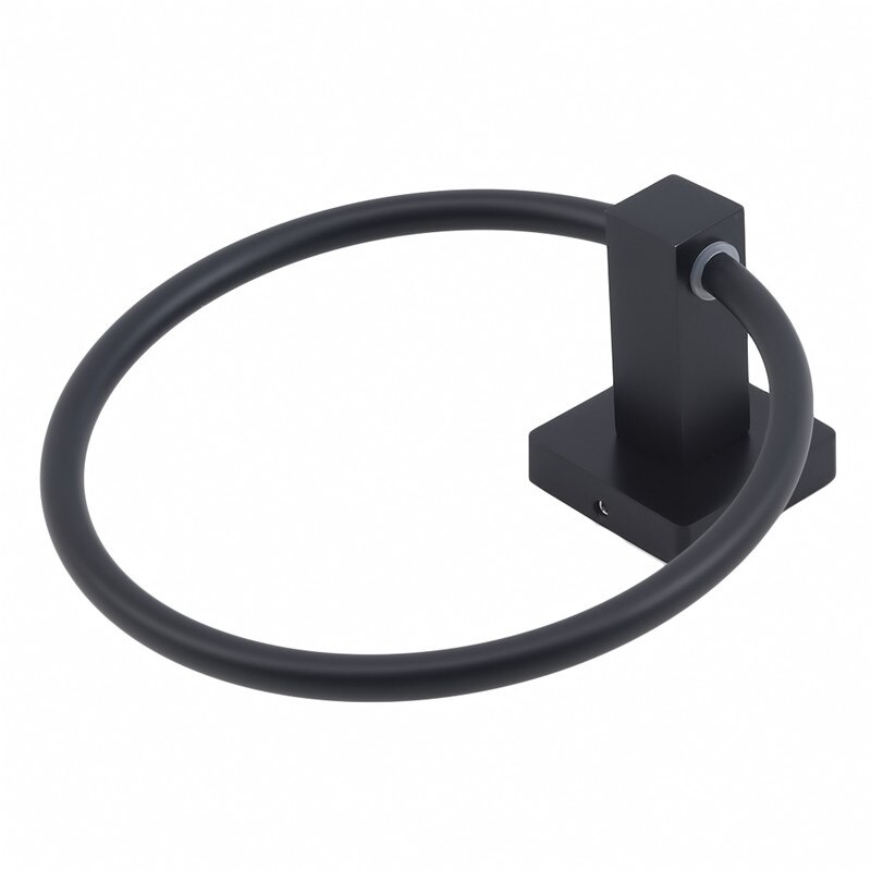 Zwarte Handdoek Houder Ring Ronde Wandmontage Baden Handdoek Rek Roestvrijstalen Keuken Badkamer Handdoek Gewaad Organizer Accessoires
