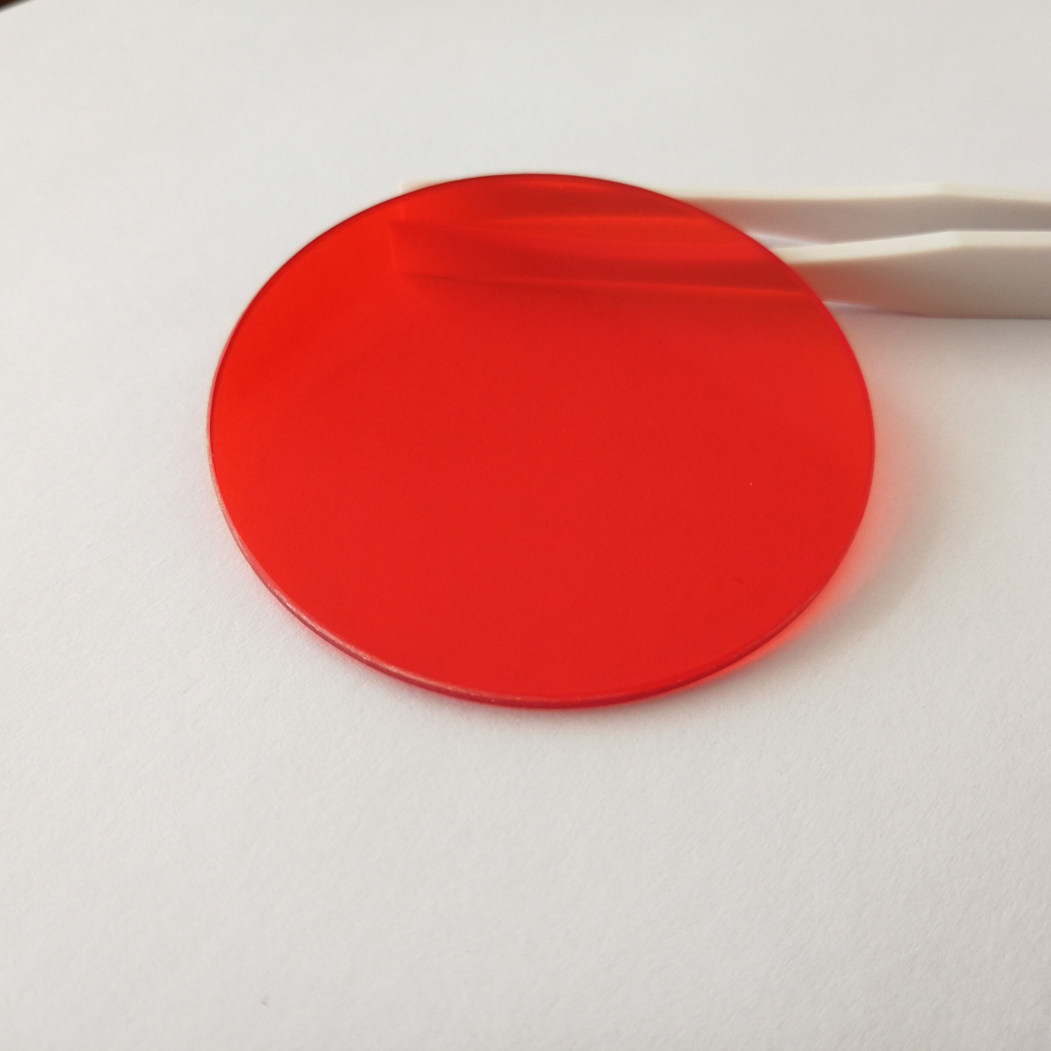 Filtro óptico de vidrio rojo, 58x2,0mm, 580nm, CB580 GG590, transiluminador